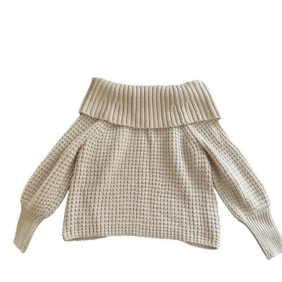 Express Cream Knit Sweater - Picture 2 of 4